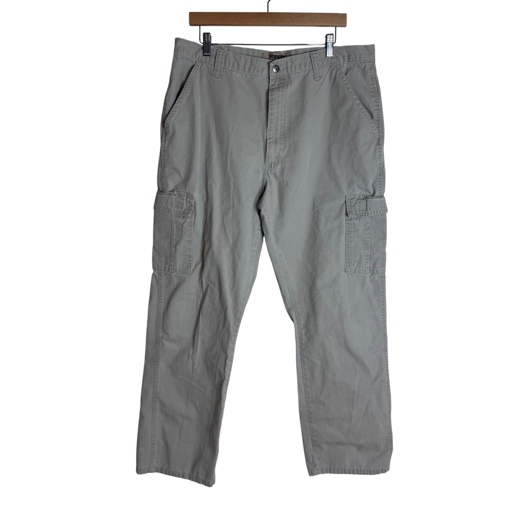 Wrangler Men's Authentics Cargo Pants Straight Leg Gray 38x34